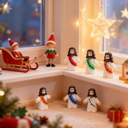 Owurha Jesus Love You Mini Figures - 100 Pcs Tiny Religious Figurines for Parties & Gifts