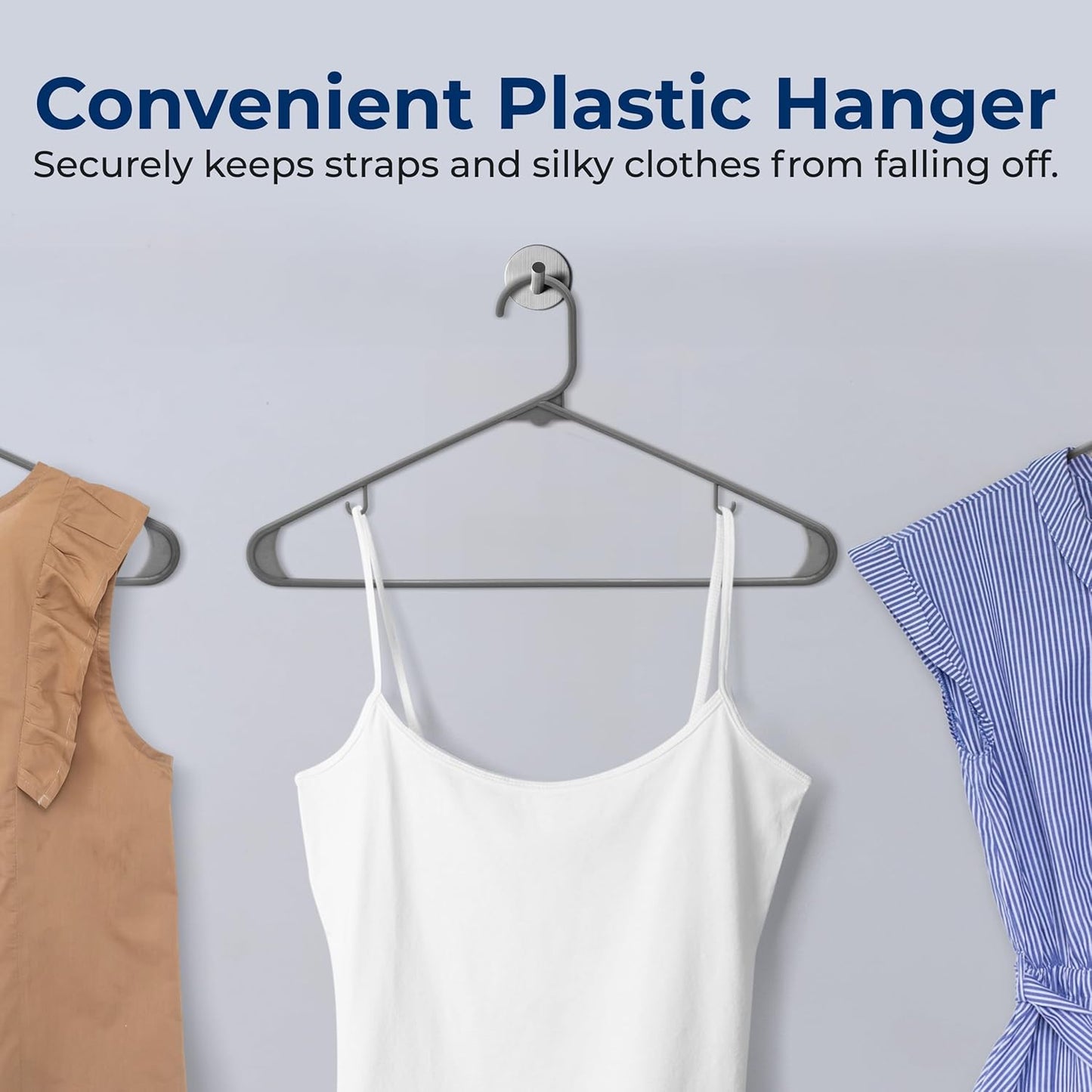 SereneLife Non-Slip Plastic Hangers - 30 Pack Space-Saving Closet Organizers for Shirts & Dresses