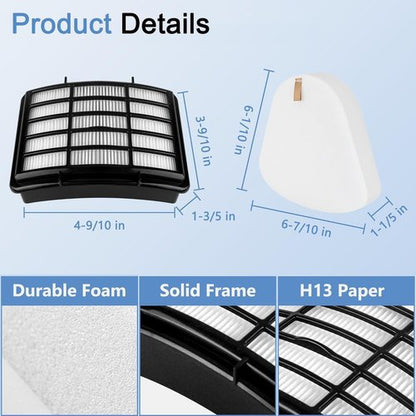 HUZUM Shark Vacuum Filter - Compatible with Navigator Lift-Away Models | High-Quality Replacement Filter