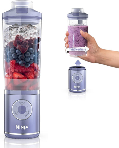 Ninja Blast Max Portable Blender - Cordless Personal Smoothie Maker with 3 Programs | 22 oz Lavender Vessel