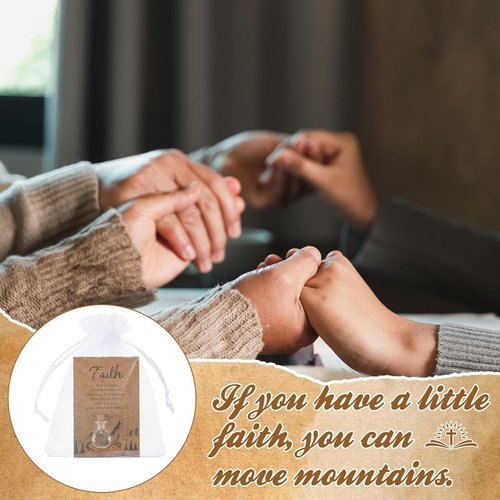 Funnymoom 50 Pack Faith Gifts for Women - Christian Baptism & Wedding Supplies | Religious Mustard Seed