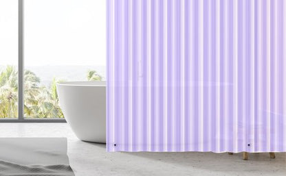 EHZNZIE Shower Curtain Liner Light Weight PEVA, Shower Liner 72x72 Inches, Waterproof, No Chemical Smell with 12 Rust Proof Metal Grommets for Bathroom Shower Curtain, Clear Purple