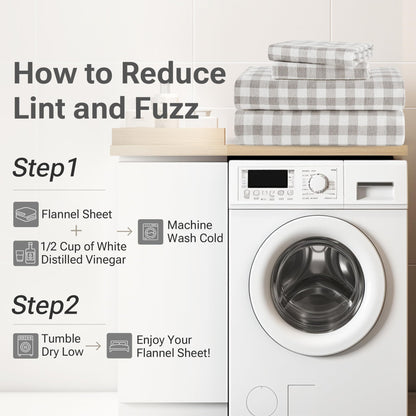 Sleep Philosophy True North 100% Cotton Flannel Sheets King Size, Cozy Flannel Sheet Set Brushed for Extra Softness, Heavyweight Novelty Print Warm Flannel Bedding Set, Gray Herringbone Check4 Piece