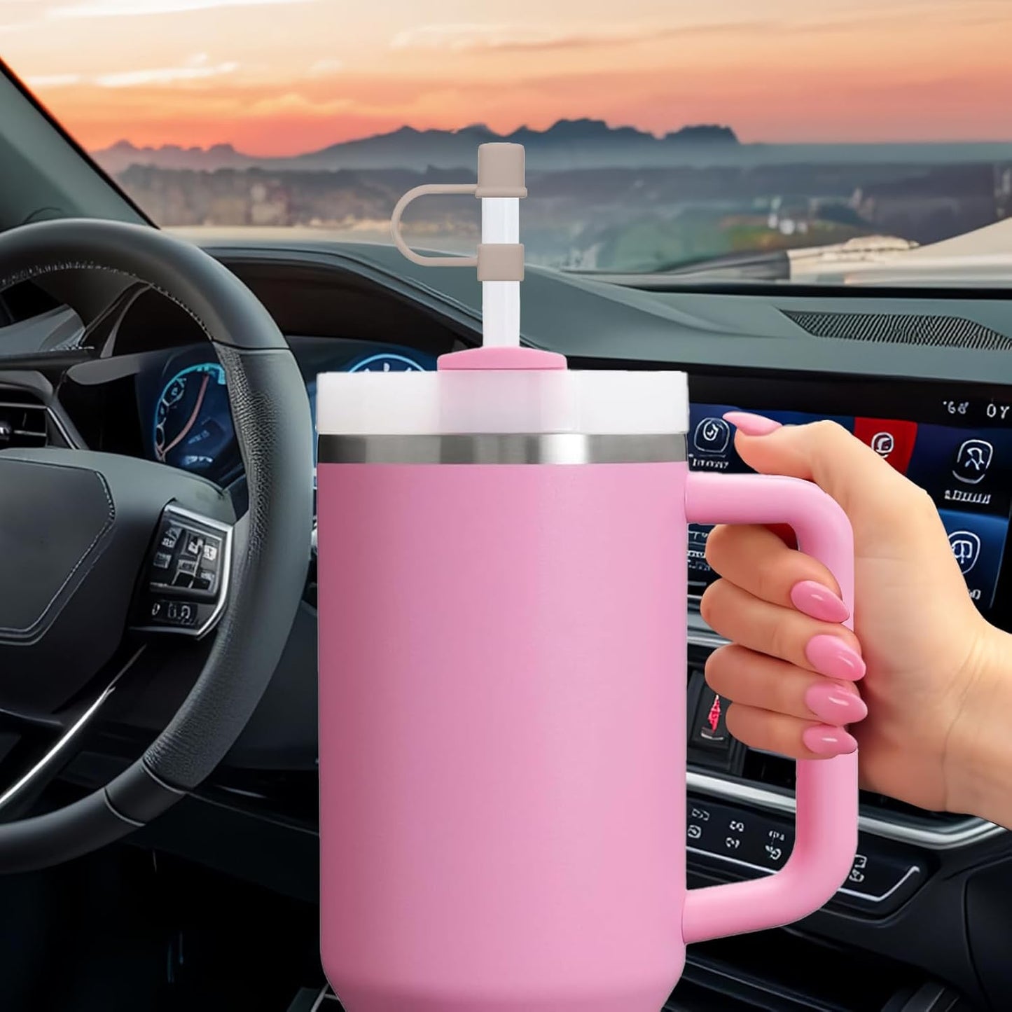 Stanley 7-Piece Straw Cover Caps - Silicone Toppers for 30oz & 40oz Tumblers | Multicolor