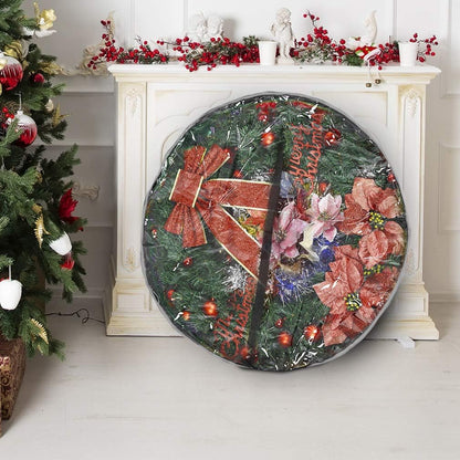 Primode Wreath Storage Bag 30" - Durable 600D Oxford Container with Clear Window for Easy Holiday Storage