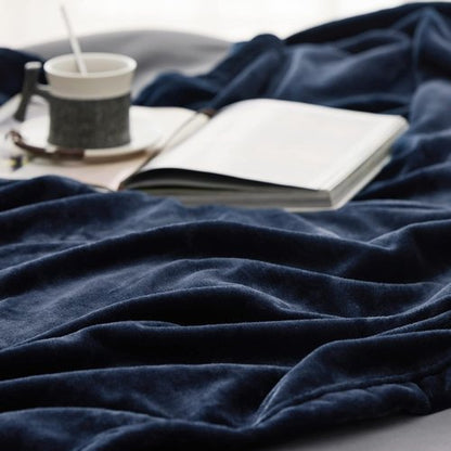 Bedsure GentleSoft Throw Blanket - Cozy Navy Blue Fleece for Home Decor | 50x60 Inches, 300GSM