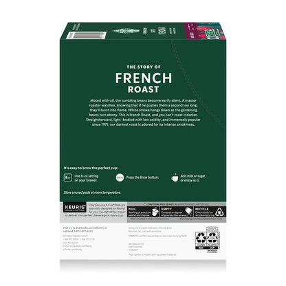 Starbucks K-Cup Coffee Pods, Dark Roast Coffee, French Roast for Keurig Brewers, 100% Arabica, 1 box (22 pods)