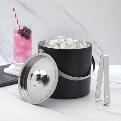 Houdini Double Wall Matte Black Stainless Steel Ice Bucket