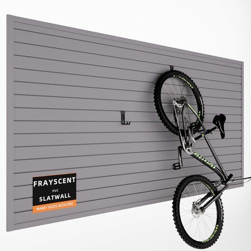 FRAYSCENT Slat Wall Paneling - Durable Garage Storage System | Power Tool Organizer, Grey 4ft x 8ft