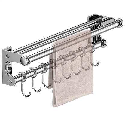 semofcen Kitchen Utensil Holder Hanger 30/40/50CM Stainless Steel Multifunctional Slide Rail Hook Space Saving Utensil Rack No Drilling Kitchen Rail for Hanging Cooking Utensils Mugs Spoons