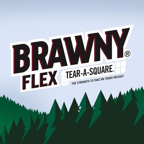 Brawny Flex Paper Towels - 8 Triple Rolls (24 Regular Rolls) | Tear-A-Square with 3 Sheet Size Options