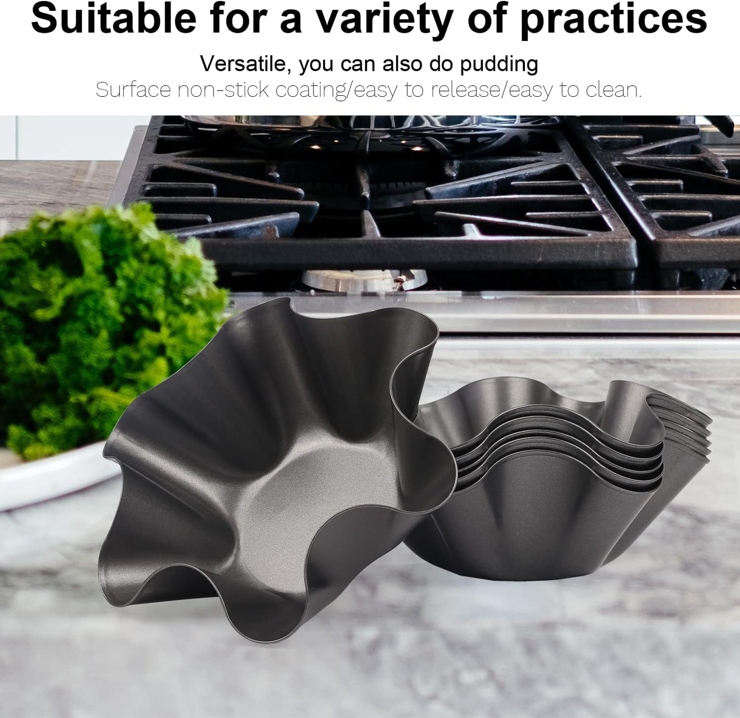 RUVINCE Taco Bowl Maker - Nonstick 4-Pack for Perfect Tortilla Bowls & Salad Shells