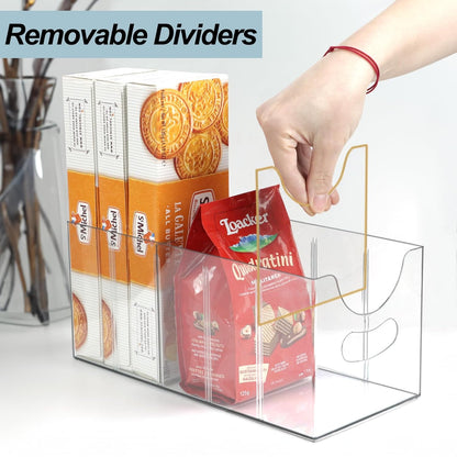 ZEXALOR Acrylic Belt Organizer - 5-Compartment Clear Storage Holder for Closet & Kitchen