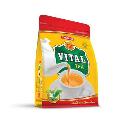 Vital Kilo Zip Pouch, Organic Black Tea, Premium Hand-Picked Kenyan Loose-Leaf Tea, Naturally Anti Oxidized Black Loose Tea Leaf Blend, Organic Indian Chai Loose Leaf (1 Pack of 35.27 Oz)