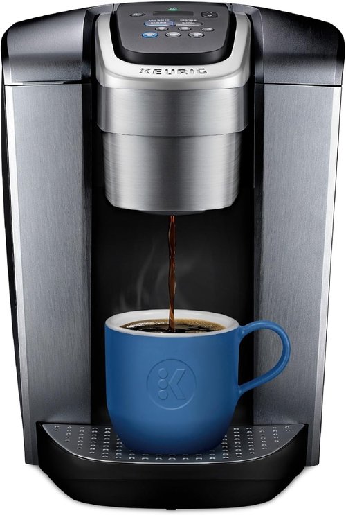 Keurig K-Elite Coffee Maker - Programmable Single Serve with Strength Control & Iced Coffee Capability | Brushed Silver, 8-12oz