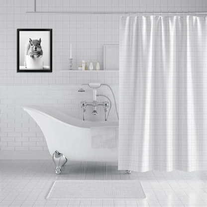 Regine Switzerland Funny Bathroom Art | Aesthetic Black and White Framed Wall Decor