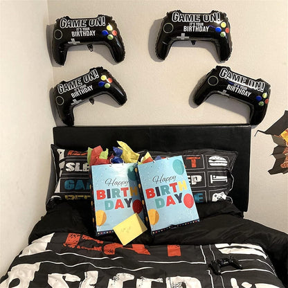 Skiennix Video Game Balloons - Giant Controller Mylar Foil Set for Kids' Birthday Party | 5 Pieces