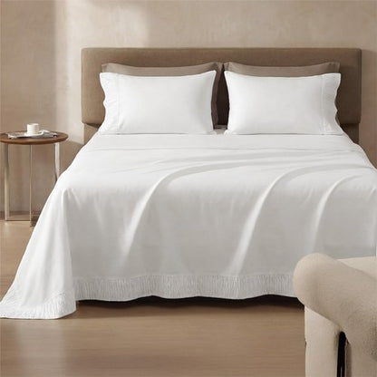 Bedsure Queen Sheet Set - 4 Pieces Soft Queen Size Sheets - Breathable & Cooling - Hotel Luxury - Easy Care Polyester Microfiber Bedding for Women, Men, Bright White
