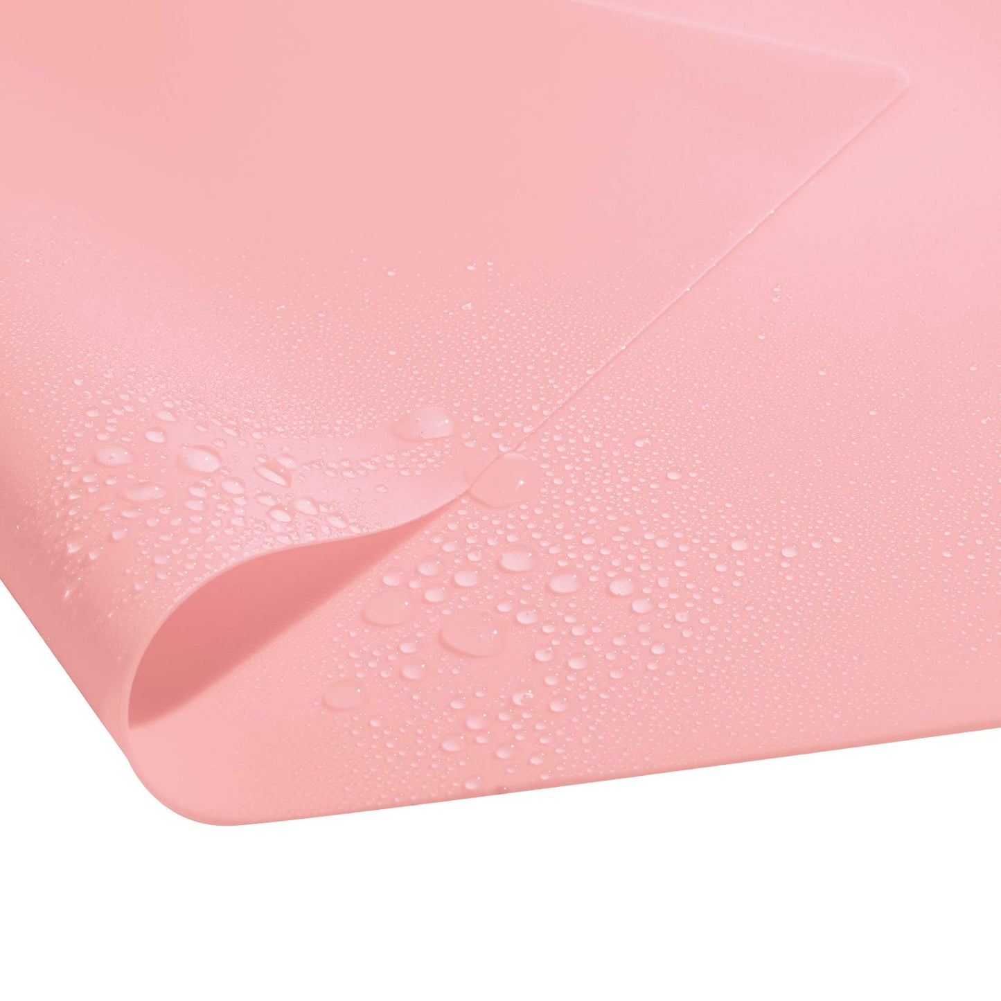 wellhouse Extra Large Silicone Placemats Nonstick Pastry Mat Silicone Baking Mat Countertop Protector Heat Resistant Nonskid Table Mat (23.6by15.7 Inch, Pink)