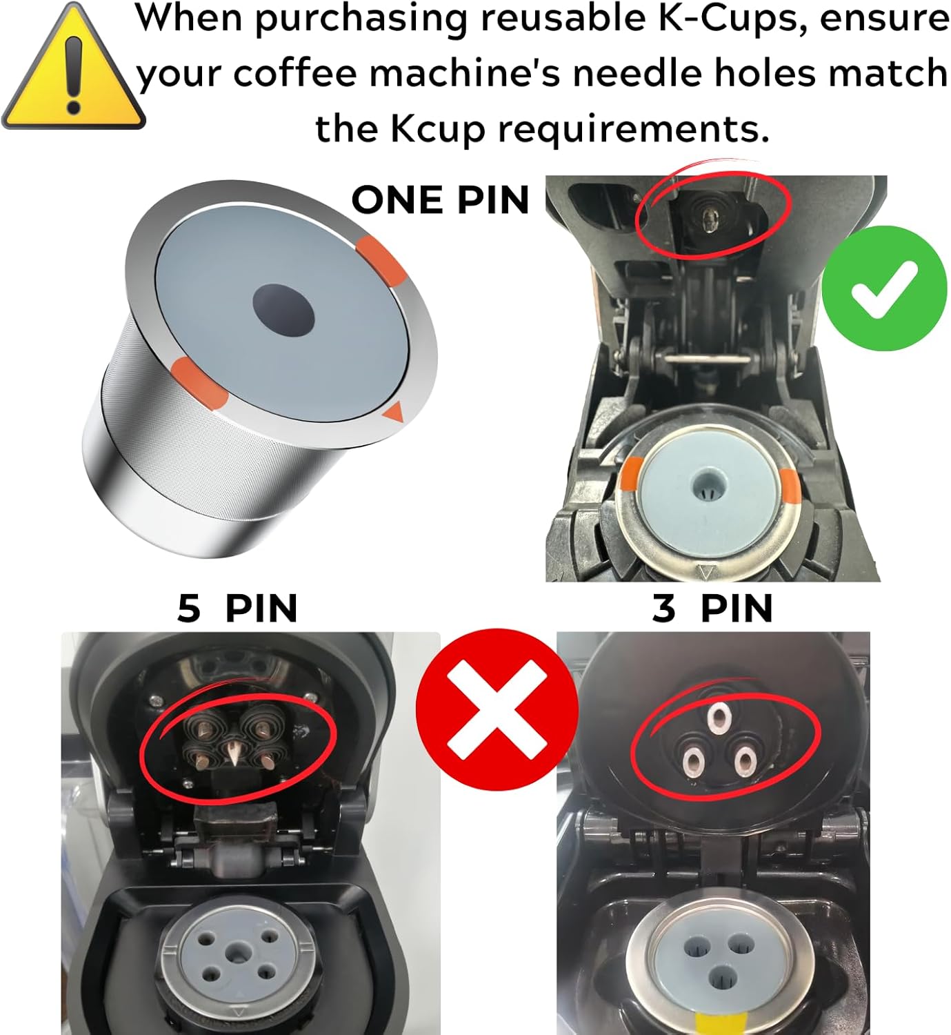 Skiennix Reusable K Cups - Universal Stainless Steel Filters for Keurig 1.0 & 2.0 | 4-Pack