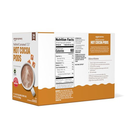 Happy Belly Hot Cocoa Pods - Salted Caramel Flavor | Compatible with 2.0 K-Cup Brewers, 24 Count