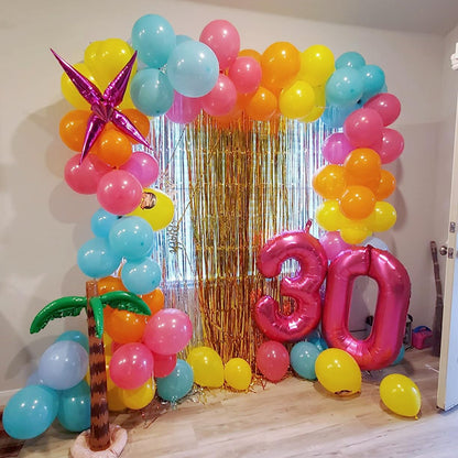 Skiennix 40-Inch Hot Pink Balloon Number 7 - Perfect for Birthdays, Engagements & Graduations
