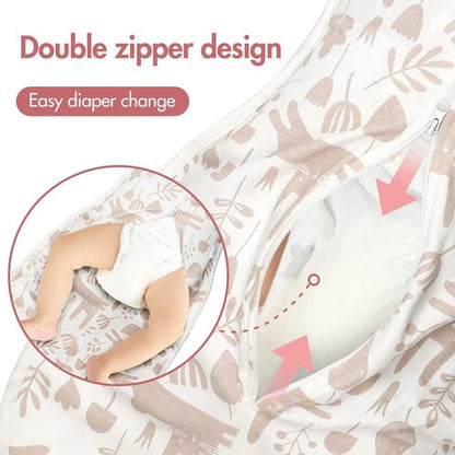 ANYEDDE Newborn Swaddle Sleep Bag - Arms Up Design, Removable Cuffs, 0-3 Months, Pink Bunny