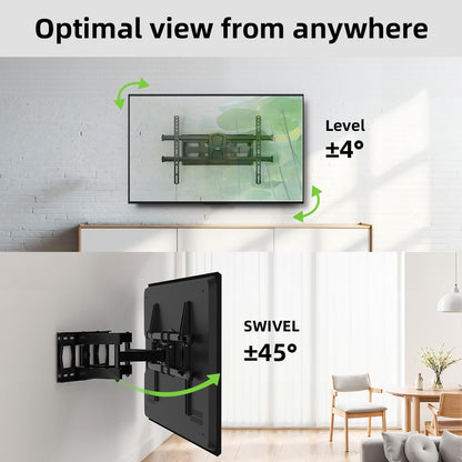 USX MOUNT Full Motion TV Wall Mount - Fits 42-82 Inch TVs Up to 120lbs | Articulating Swivel & Tilt