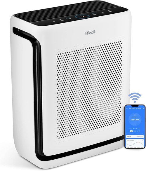 LEVOIT Air Purifier - HEPA Filter with Washable Pre-Filter & Air Quality Monitor | Vital 200S-P, White, Up to 1875 Ft²