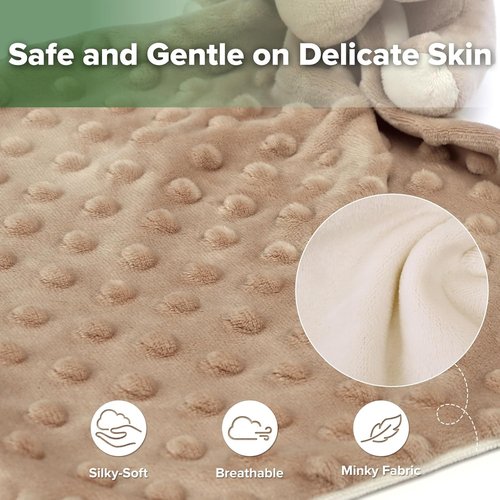 Haakaa Squirrel Security Blanket - Ultra Silky Soft Lovey for Newborn Boys & Girls | Perfect Baby Gift