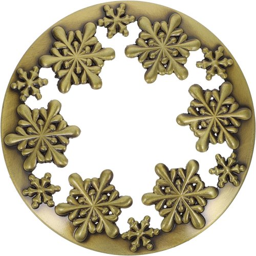 Healeved Christmas Candle Topper - Golden Metal Snowflake Aromatherapy Cover for Even Burning