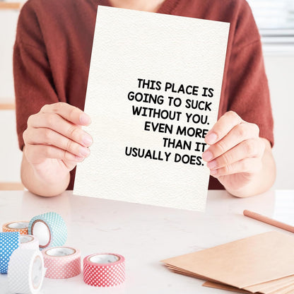 OJsensai Funny Coworker Leaving Gift, Farewell Card, New Job Gifts for Women Men, Retirement Gifts