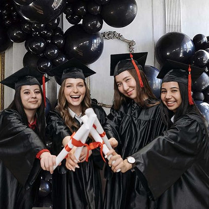 Matte Black Balloons by [Brand Name] - 102-Piece Latex Balloon Arch Kit for Graduation, Halloween, & Birthday Parties