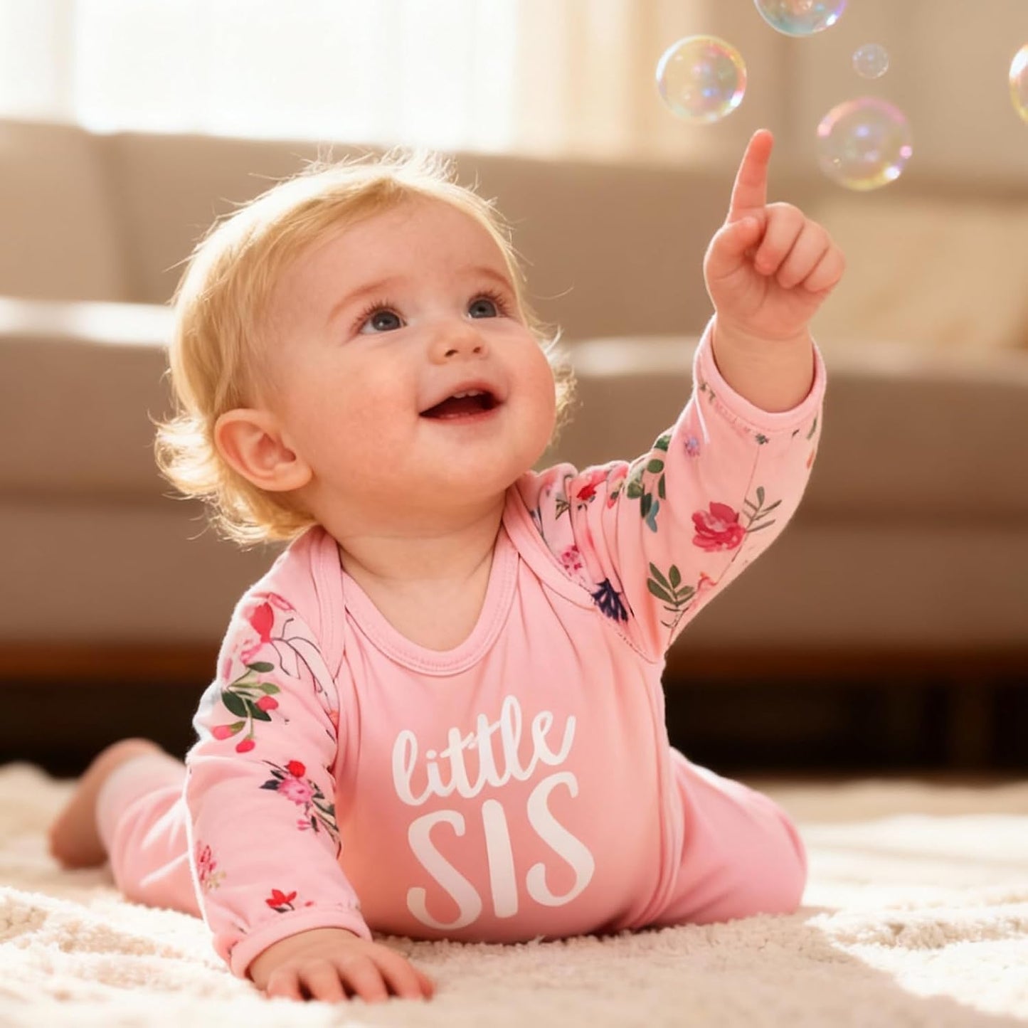 AMAWMW Newborn Baby Girl Sleeper Gown - Long Sleeve Stripe Nightgown | Essential Pajamas Gift