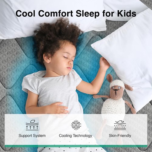 Novilla 8 Inch Twin Size Mattress,Twin Hybrid Mattress for Kids with Pocketed Coils & Gel-Infused Memory Foam for Back Pain Relief & Contour Support Mattresses in a Box CertiPUR-US Certified