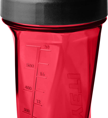 YETI Yonder Helimix Vortex Blender Shaker Bottle - 27oz Portable Protein Cup | Dishwasher Safe, Rescue Red