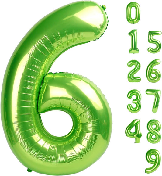 Number 6 Balloon - 40 Inch Light Green Birthday Decoration for Boys & Girls | Perfect for 6th Birthday Celebrations