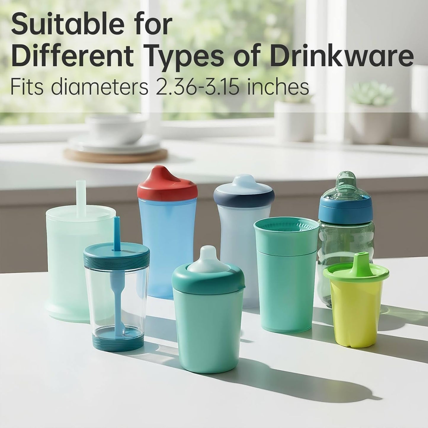 NiHome Silicone Dual-Handle Tumbler Grip - Fits 14oz Stanley & 12oz Zak Owala Cups | Perfect for Home & Travel