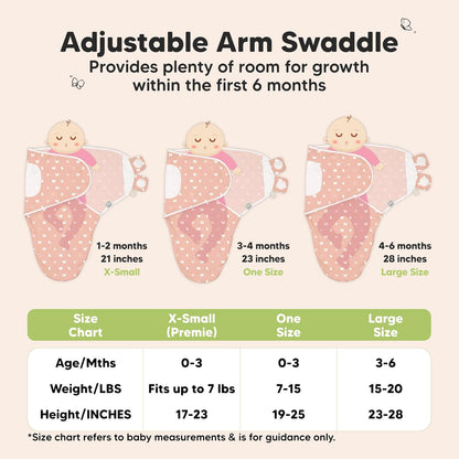 Organic Baby Swaddle Sleep Sacks by [Brand Name] - Soft & Snug for Newborns 0-3 Months | 3-Pack Butterflies, XS