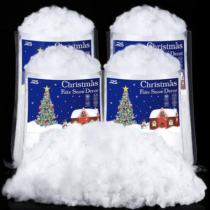 Ruisita Artificial Snow - 35.3 Ounces Fluffy Snow Fiber for Christmas Tree & Holiday Displays