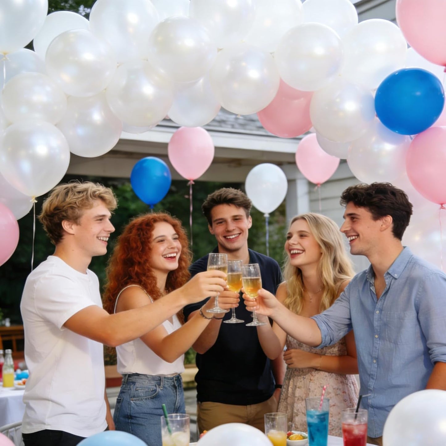 Pearl White Latex Balloons by [Brand Name] - 12 Inch, 110pcs for Birthday Parties & Baby Showers