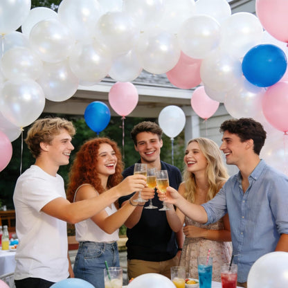 Pearl White Latex Balloons by [Brand Name] - 12 Inch, 110pcs for Birthday Parties & Baby Showers