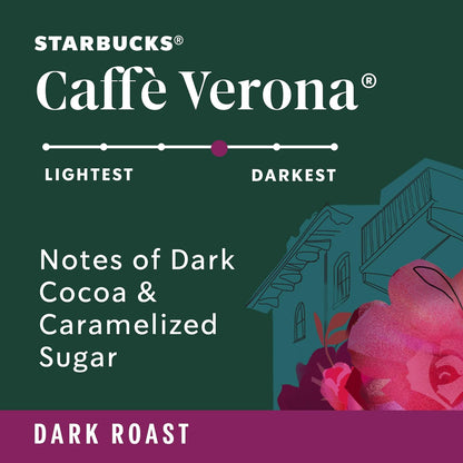 Starbucks Whole Bean Coffee - Dark Roast Caffè Verona, 100% Arabica, 18 oz Bag
