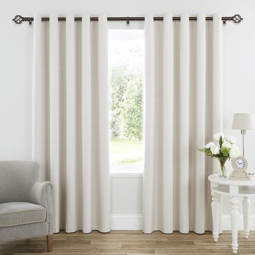 KAMANINA Adjustable Bronze Curtain Rod | 32 to 58 Inch | Stylish Twisted Cage Finial Design