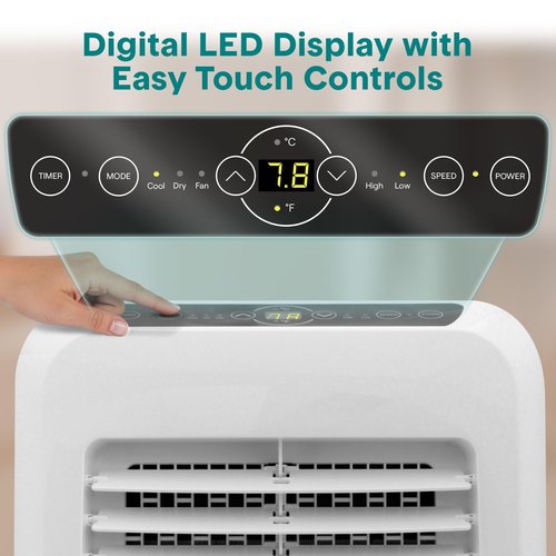 SereneLife 3-in-1 Portable Air Conditioner with Built-in Dehumidifier Function,Fan Mode, Remote Control, Complete Window Mount Exhaust Kit