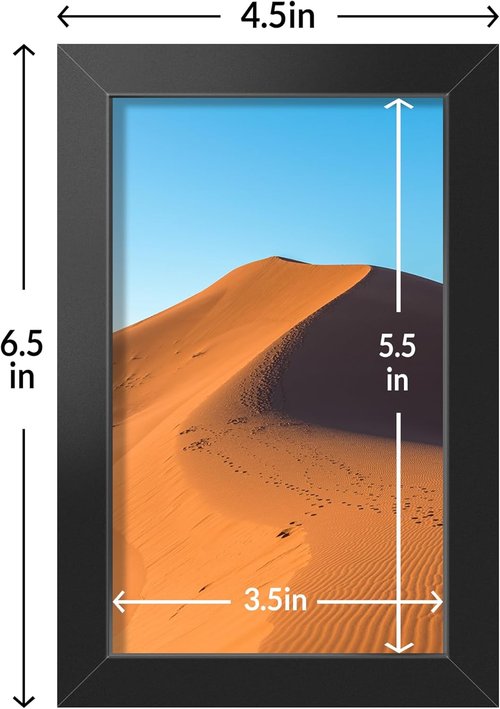 LaVie Home 4x6 Picture Frame - Modern Black Design, Water Resistant, 2 Pack for Stylish Display