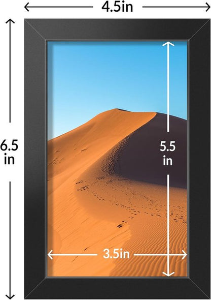 LaVie Home 4x6 Picture Frame - Modern Black Design, Water Resistant, 2 Pack for Stylish Display