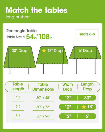 Pureegg Disposable Plastic Tablecloths - 8 Pack, 54 x 108 Inch, Leakproof & Sturdy for Graduation Party, Blue
