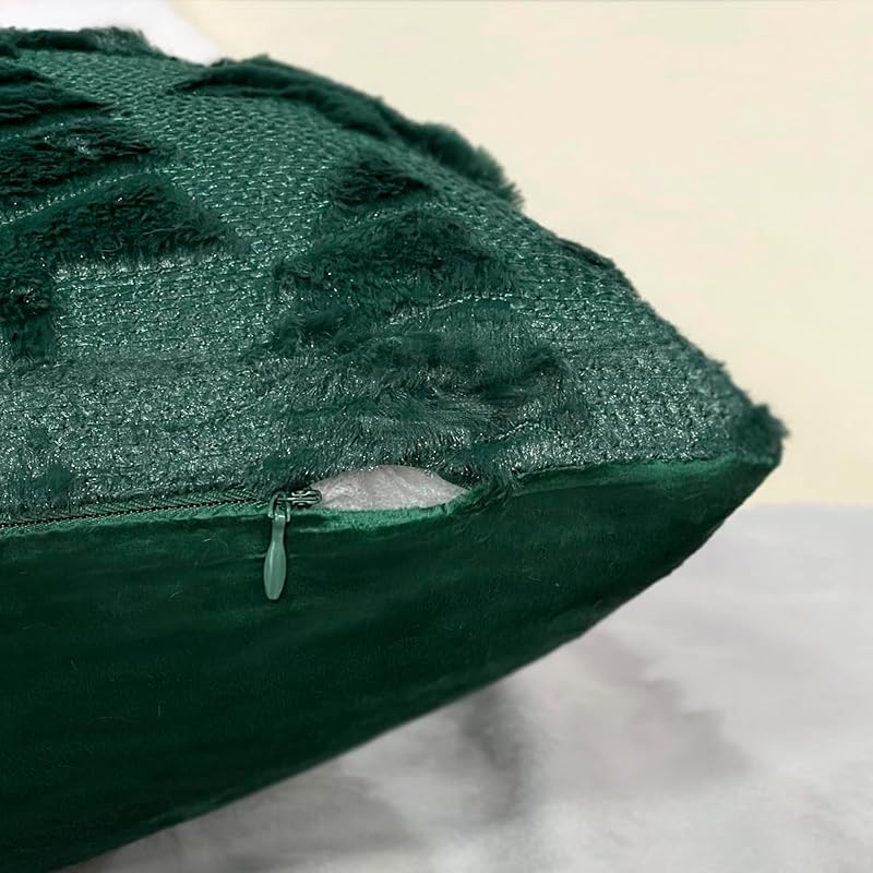 All Smiles Dark Green Christmas Tree Pillow Covers 20x20 Set of 2 - 20" Cushion Covers