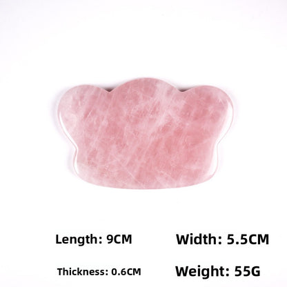 Rose Quartz Jade Facial Body Massage Scraping Stones